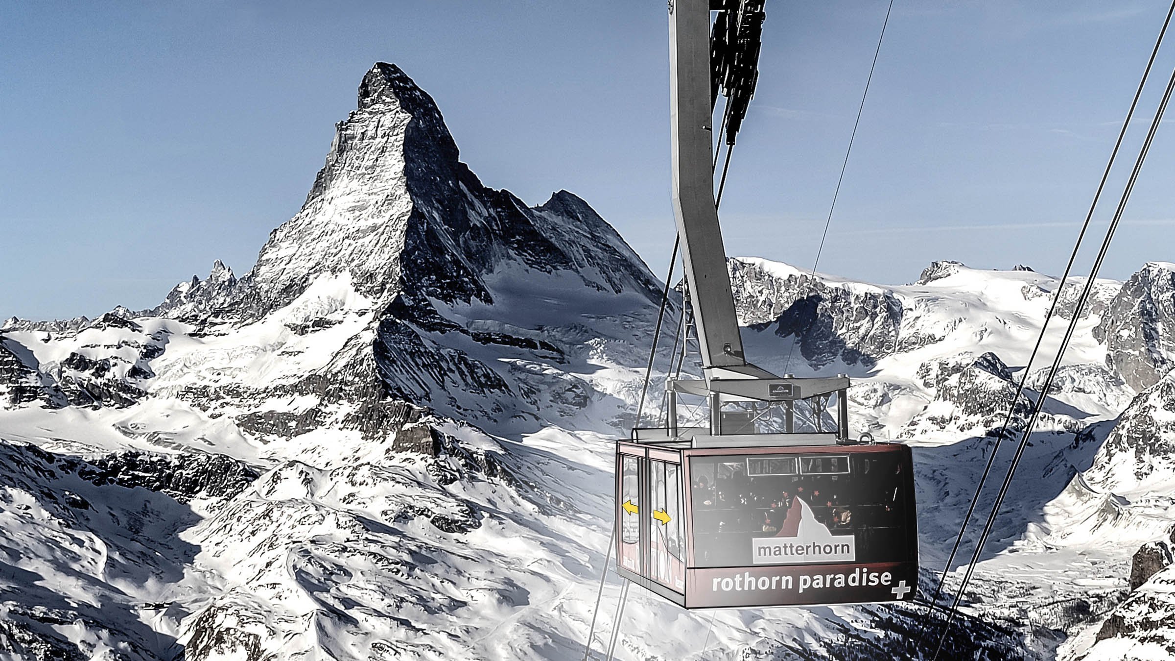Gondelbahn Matterhorn mit automatischen Sonderlösung Schiebetüren
